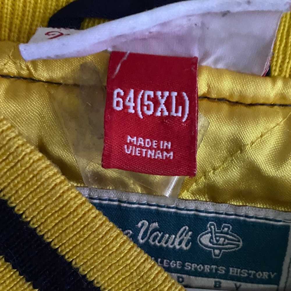 Mitchell & Ness Michigan Letterman Style Blue and Yellow Jacket - Picture 15 of 15